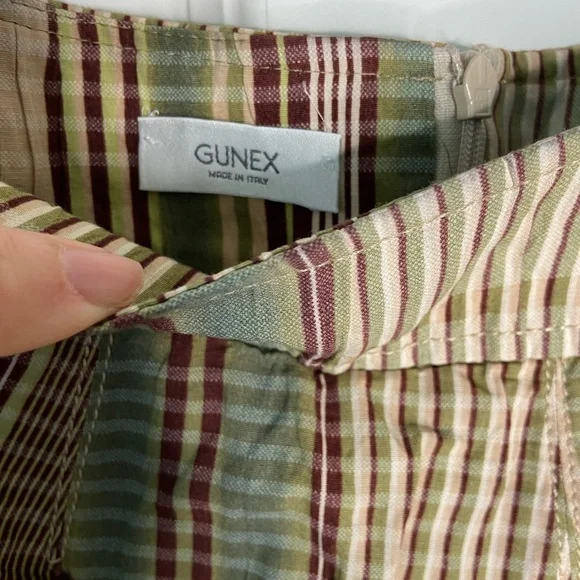 GUNEX Pleated‎ Plaid Skirt, Cotton, size 6 - Picture 4 of 10